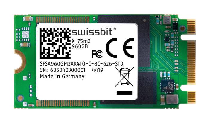 Swissbit Sfsa480Gm2Ak1Tb-I-Xc-11E-Std Ssd, Sata Iii, 3D Tlc Nand, 480Gb, Ind